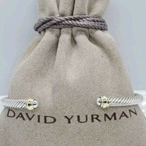 🌟Authentic David Yurman 4mm Cable Bracelet - Silver & Gold🌟